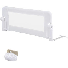 DREAMADE Bed Rail 150/120/105 cm, Children's Bed Rail Protection, Children's Safety Gate Made of PP & Oxford, Baby Bed Rail for Fall Protection, Safety Gate (White, 105 cm)