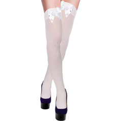 Trendy Women's Thigh High Socks with Cute Bow Decorated 80D Velvet Opaque Long Overknee Stockings Hosiery