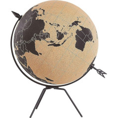 Decorative Table Globe Brown Cork with Metal Base and Arrow Battuta