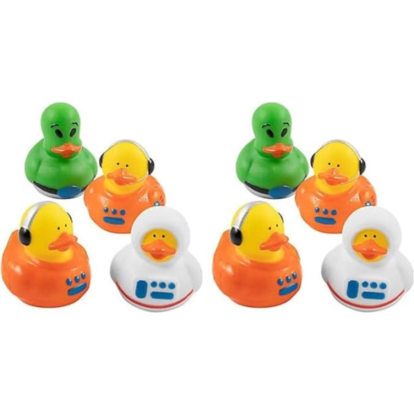 Astronaut Aliens Rubber Ducks | Pack of 12 | Space Party Favors | 2 Inch | For Children Aged 3+