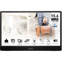 Monitors 15,6 collu pro mp161 e2u led/fhd/flat/60hz/pelēks