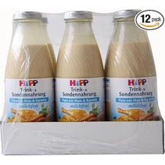 Hipp Drinking and Probe Food Turkey with Corn & Carrot, 500 ml, without Milk, 12 Bottles