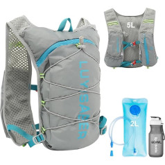 Aedcbaide Running Vest Women's Running Backpack Men's Running Vest with Water Bottle and Hydration Bladder, Ultralight Running Vest Hydration Backpack for Running, Jogging, Trail Running, Cycling