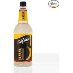 Da Vinci Gourmet Flavour Syrup Banana 6 x 1000 ml Coffee Syrup Banana