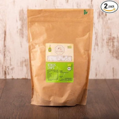 süssundclever.de® Organic Coconut Chips 1.0 kg (2 x 500 g) Coconut Flakes Unroasted Plastic-Free and Ecologically Sustainably Packed