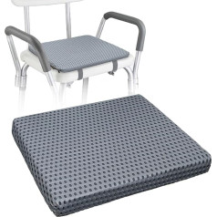 Edwerd Shower Chair Seat Mat - 4D Mesh Soft Cushion Transfer Bench Cushion Bath Stool Padded for Elderly with Disabilities, 15