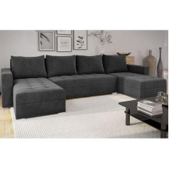 Moderno Meble MODERNO FORSET U Corner Sofa with Sleep Function - Sofa with 3 Seats - Sofa Bed U-Shape - Modern Couch - Corner