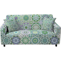 ‎Godeni GODENI Mandala-Muster elastische Sofa-Abdeckung Stretch-Slipcover-Sektion COUT-Abdeckung 1/2/3/4 Sitzer for Wohnzimmer Funda de Sofá Sofagarnitur (Color : Set 6, Size : 1-seat 90-140cm)