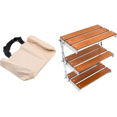 Nuzamas Portable Camping Shelf, 3 Layers Outdoor Camping Table, 3 Tier Foldable Shelf, Picnic Desk, Outdoor for Camping, Party, Picnic, Beach, BBQ, Cooking