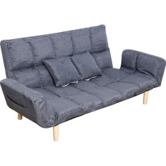 Wilitto Two Seater Sofa 54 Inch Modern Decoration Love Seat Couch for Living Room Convertible Sofa Bed for Small Space, 2 Seater Sofa with Wooden Legs for Bedroom, Grey