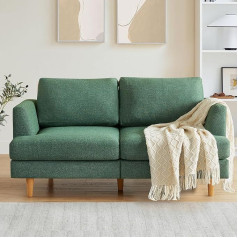 Busaurus Loveseat Deep Seats Sofa 65 Inch Mid Century Modern Small Sofas for Small Spaces, Love Seat with 2 Seater, Upholstery Cushion, Sofa Sofa for Living Room, Apartment,