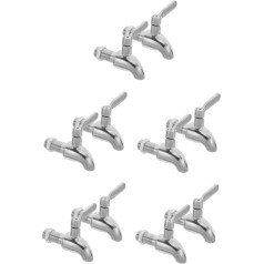 Iplusmile 5 Sets Tap Water Filter Tap Nozzle for Drink Dispenser Valve for Drink Dispenser Water Dispenser Stainless Steel Replacement Spigot Stainless Steel Silver Stainless Steel 2 Pieces x 5