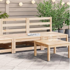 ‎Homgoday Homgoday Garden Sofa Armless 2 Pack 70 x 70 x 67 cm Solid Pine Wood Sofas for Outdoor Bed Sofa Garden Living Room Patio Outdoor Furniture