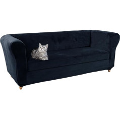 Zybslcsy Chesterfield Stretch Sofa Cover 1, 2, 3 Pieces, Couch Cover for Living Room, Soft, Non-Slip, Furniture Protection, Soft and Luxurious Velvet (Sofa + 1 Piece 3-Seat, Blue1)