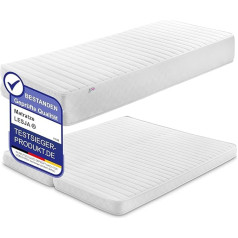 Lesja Folding Mattress 80 x 200/160 x 200 cm - Folding Mattress for IKEA Hemnes Day Bed - Orthopaedic Foam Mattress - Guest Mattress, Foldable & Space-Saving - Comfortable Replacement Mattress for Sofa Bed
