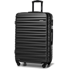 Wittchen Travel Suitcase, Hand Luggage, Cabin Luggage, Rolling Suitcase, Hard Shell, black