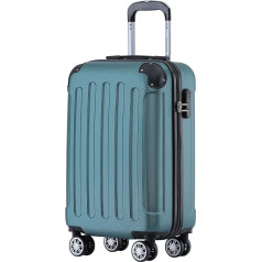 BEIBYE Hard Shell Suitcase, Trolley Suitcase, Travel Suitcase, Security Combination Lock, Twin Wheels, ABS Material, Hand Luggage, 4 Wheels (M / L / XL Set), Dark green