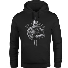 Neverless® Hoodie Men's Print Sparta Spartan Helmet Warrior Warrior Sword Shield Lion Hooded Jumper Men Fashion Street Style