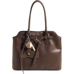 unisoul Suede Handbag Women's Tote Bag Large Shopper Bag Shoulder Bag Women's Shopper for College School Work Travel Shopping, Coffee01, 当代