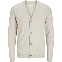 JACK & JONES Men's Jjeemil Knit Button Cardigan Noos Cardigan