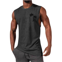 Tank Top Men's Short Sleeve Summer Undershirt Stretch Comfortable T Shirt Cotton Sports Muscle Shirt Regular Fit Workout Tank Top Bodybuilding Fitness Tank Tops 2025 Athletic Underarm Shirts