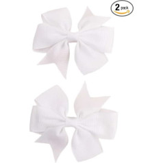 ZOYA Premium Elegante Weisse Haarspangen für Mädchen - 2er Set Schleifen, Ideal für besondere Anlässe und Alltagsmode Styling