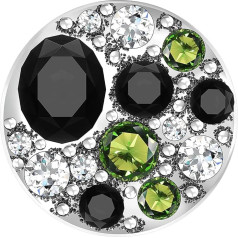 ANDANTE Chunk Click-Button (Tricolour) for Chunk Bracelets, Chunk Rings, Chunk Keyrings and Other Chunk Accessories + Organza Pouch