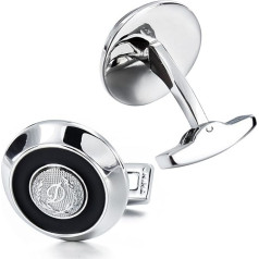 Cufflinks Black | Luxury Men's Cufflinks | Gift for Men Wedding Made of Stainless Steel | Jewellery for Tuxedo Shirt, mm, Stainless Steel, No, Stainless Steel, None