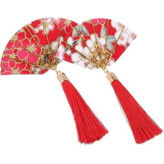 VICASKY Pack of 2 Japanese Hair Accessories Bridal Hair Clip Kimono Hair Clip Hemfu Hair Clip Step Shake Hairpin Asian Hair Pins Unusual Tassels Hair Clips Chinese