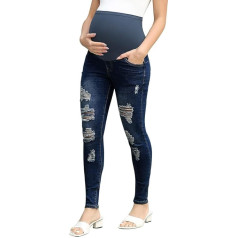 Maacie Maternity Trousers Jeans Stretchy Pregnancy Jeans High Waist Trousers for Pregnant Women