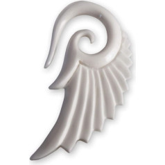 Fly Style Ear Expander Earrings Angel Wings 4-12 mm Wood Bone Horn