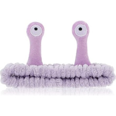 Sibba Face Wash Headband Snails Spa Hair Bands Make Up Headbands Cute Cartoon Coral Fleece Elastic Creative Hair Accessory for Washing Face Shower Sports (Purple)