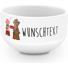 Mr. & Mrs. Panda Personalised Cereal Bowl Mulled Pig Sause - Personalised Gifts, Christmas Decoration, Christmas, Santa Claus, Dessert Bowl