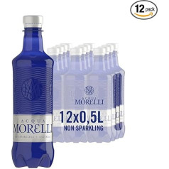 ACQUA MORELLI Non-Sparkling – Still Water from Italian Mountain Water – Elegant Enjoyment Thanks to Minimal Mineralisation – Unparalleled Purity and Excellent Quality (12 x 0.5L) PET EW