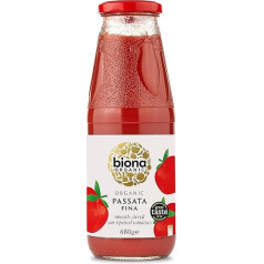Biona Bio-Passata Fina – 12 x 680 g | Sonnengereifte Tomaten, geschmeidige Textur | Ohne Zuckerzusatz, milch- und weizenfrei