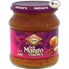 Pataks Hot Mango Chutney 340g Pack of 6