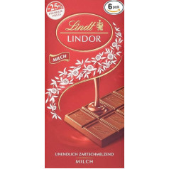 Lindor Milk Board, Promotion, Pack of 6 (6 x 100 g)