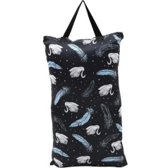 VICASKY Nasse Wickeltasche Windeln Babys Beutel Mütterlich Neugeborenes Taschen Mini Windelbehälter Mit Reißverschluss Windeltasche Aufbewahrungstasche Windelhalter Pul Black