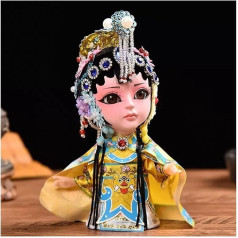 Chinese Opera Decor, Beijing Opera Facial Puffy Beijing Gift, Beijing Style Doll Decoration, Beijing Opera, Face Makeup, Opera Figure, Gifts, Chinese Style Table Decoration (Color : 9)