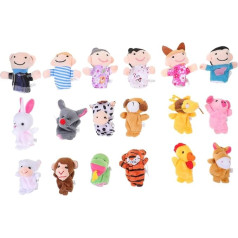 Alasum 54 Pieces Finger Puppets Animals Animarus Toys Outdoor Hand Toy Doll Family Semmeling Dolls for Children Cartoon Plush Toy Hand Animal Figure Theatre and Dolls Playhouse Accessories