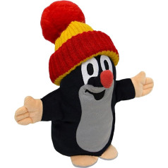 Hand Puppet Animal Hand Puppets 25 cm Original The Little Mole with Red Hat Animal Figure Theatre Doll Hand Toy Doll for Children Boys Girls Plush