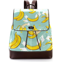 Bananenblatt schöne personalisierte Schultaschen Büchertaschen für Teenager, Mehrfarbig, 27x12.3x32cm, Rucksack Rucksäcke