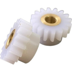 Motor Transmission, Motor Pinion, Sprocket, Motor Gear, Step Miter, 2 Pieces Plastic Spur Gear, 1 Module, 20 Teeth, 16 Teeth, Spur Gear, 5 mm Inner Hole, Pinion, Spur Cone (16 TEETH)