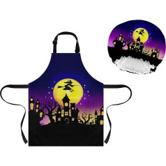 Wanyint Kids Apron and Chef Hat Strawberry Print Breathable Soft with 2 Outside Pockets