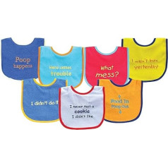 Luv Durable Friends 3 Pack 7 Purpose of Bib with Waterproof Backing blue