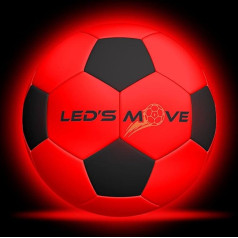 LedsMove Light Football | Light Ball with Light | LED Football | Glow in The Dark | Luminous Toy | Ball Size 5 - Model LS2 Traditional
