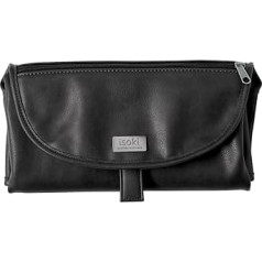 Portable Foldable PU Leather Changing Mat Clutch Black