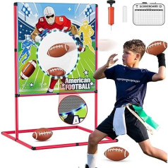 Throwing target game - American football