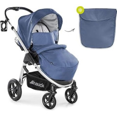 Hauck Saturn R All-Terrain Sport Pram + Leg Cover, Rotatable, up to 25 kg, XL Hood, Cup Holder, Height-Adjustable, Compact Foldable, Compatible with Baby Carrycot & Baby Seat