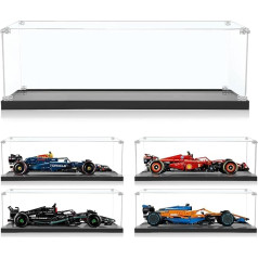 ICUANUTY Acrylic Display Case for Lego Technic Oracle Red Bull Racing RB20 F1 Car 42206, Dust-Proof Storage and Organisation, Display Case for Lego Display Case, Size: 68 x 30 x 17 cm (Display Case